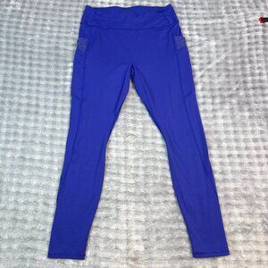 Fabletics Motion365 XL High Waisted Blue Compression Leggings Pockets Athleisure